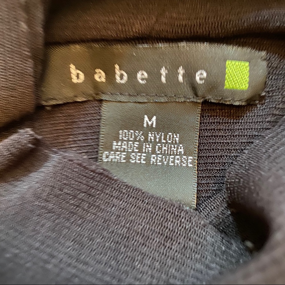 BABETTE TOP TURTLENECK BLACK LONG SLEEVE Size MEDIUM M - Picture 6 of 8